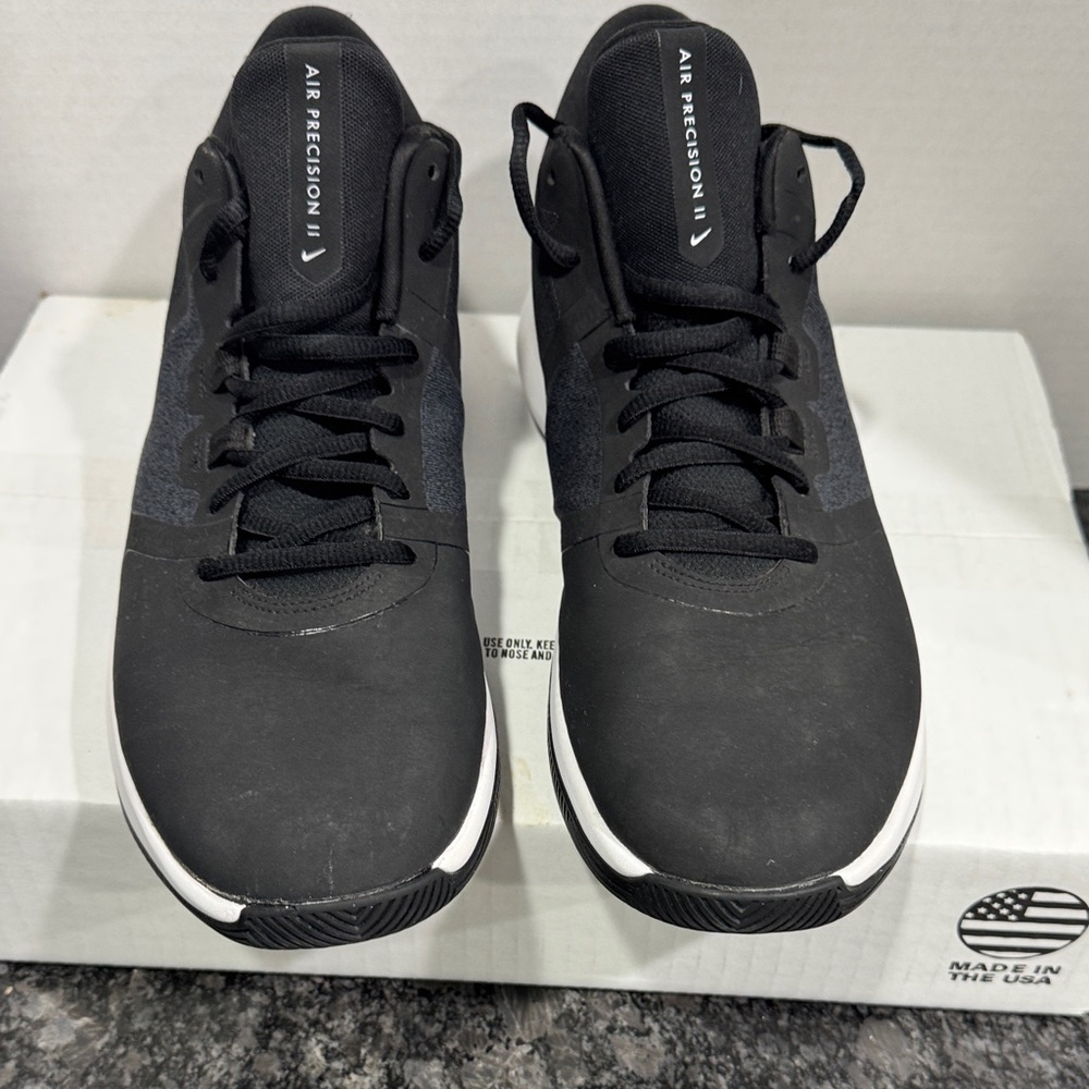 Nike Air Precision Black and White‎ Athletic Shoes